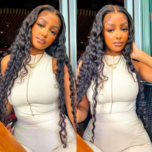 HD Lace 13x4 Loose Deep Human Hair Lace Front Wigs（Full Frontal） | Human Hair Wig | Lace Front